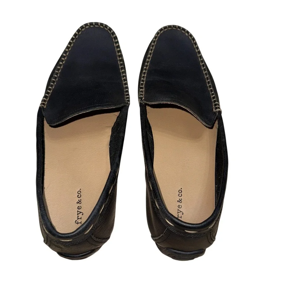 EUC Frye & Co Men's Lewis Venetian Black Leather Loafer Size 10
